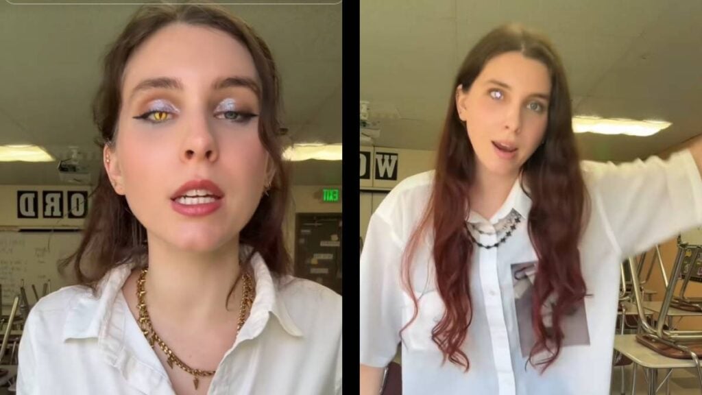 Woman in California Receives Backlash for Trying to Be the “Cool” Teacher: ‘I Find It Rare They Even Look Me in the Eyes’ California Teacher demon eye