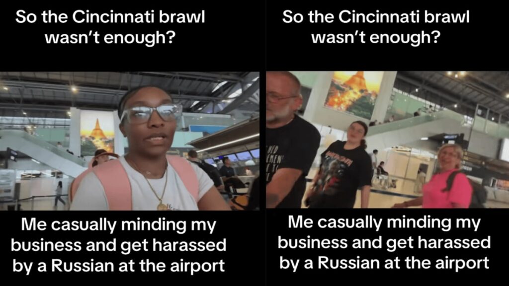 Florida Woman Harassed by Russian Karen at Airport While Recording a YouTube Video, ‘So the Cincinnati Brawl Wasn’t Enough?’ Florida Woman Harassed by Russian Karen at Airport While Recording a YouTube Video