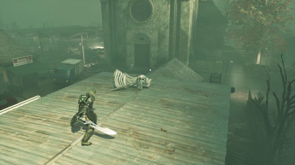 Enemies outside of a church