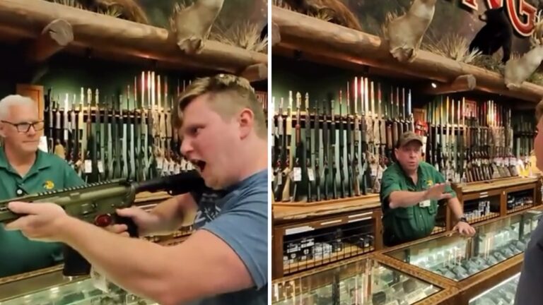 Dumb Long Island Influencer Gets Kicked Out of a Hunting Store After Pulling off an Active Shooter Prank, ‘Class A Loser’ Long Island Infliencer With a gun