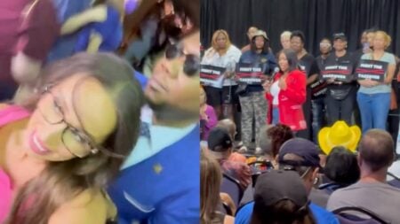 Dallas Town Hall Erupts as MAGA Host Screams ‘Get Off Me!’ After Clashing With Trump Nemesis MAGA Town Hall in Texas