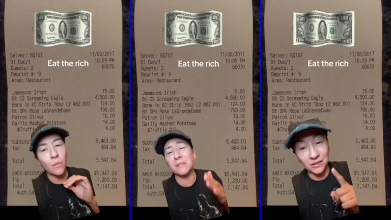 New Jersey Bartender Uses $7,000 Bar Tab to Show Why Rich People Need to Pay More Taxes New Jersey Bartender Uses $6,000 Bar Tab to Show Why Rich People Need to Be Taxed More