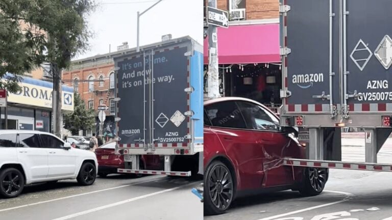 New York Tesla Driver Apparently Doesn’t Understand Wide Turns, Now Their Car is Destroyed, ‘Tesla Drivers Think They Can Do Whatever They Want’ New York Tesla Driver Apparently Doesn’t Understand Wide Turns, Now Their Car is Destroyed