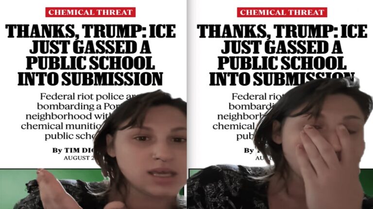 Oregon Grade School Flees Campus Due to Chemical Weapons Used by ICE, ‘I Wouldn’t Say Schools Are Safe Places for Children in America’ Oregon Grade School Flees Campus Due to Chemical Weapons Used by ICE