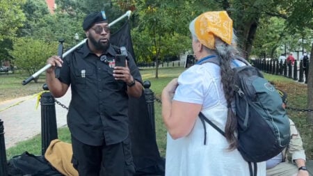 Right Wing Streamer Clashes With Veterans at White House Protest: ‘She, of Course, Is an Idiot’