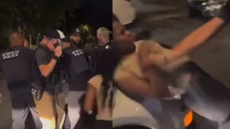 Idiotic Black Washington DC Woman Gets Slammed Against Car After Punching Officer: ‘What Was She Expecting?’ A picture of the Washington DC woman.