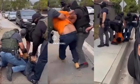 california ICE agents arrest man