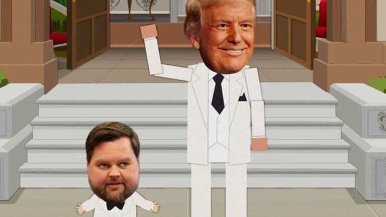 JD Vance and Donald Trump in South Park