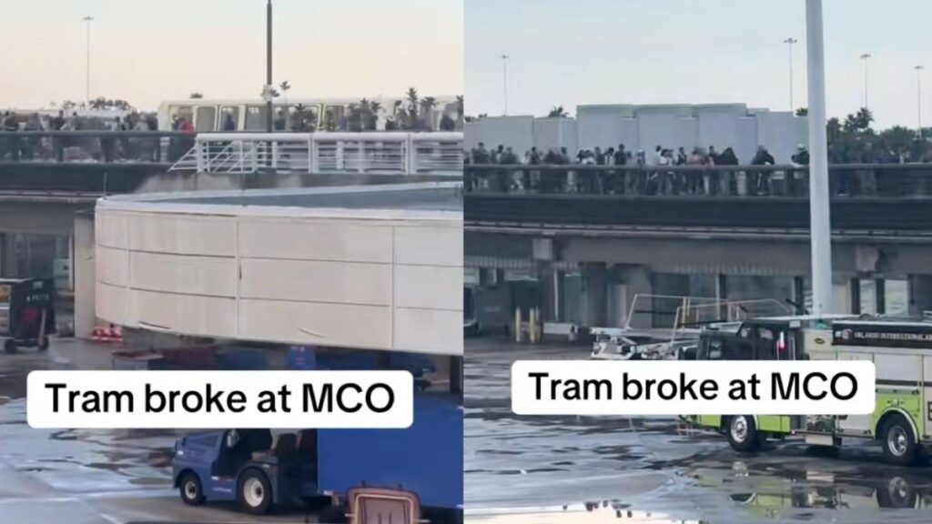 Tram breaks down at Florida airport