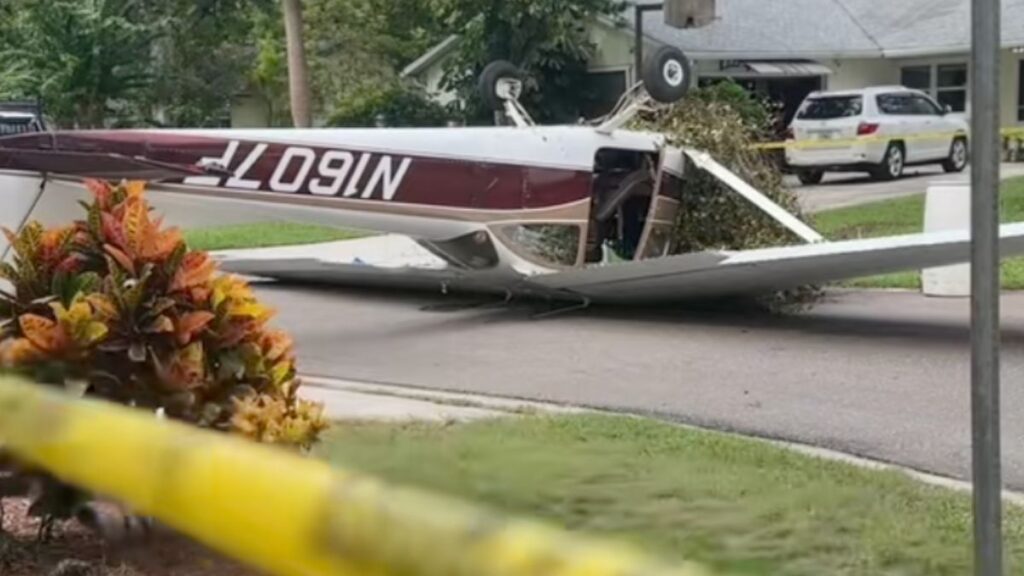 Florida Residents Shocked as Plane Crashes Into Street: ‘I Don’t Think They’re Allowed to Park There’ Plane crash on Florida street