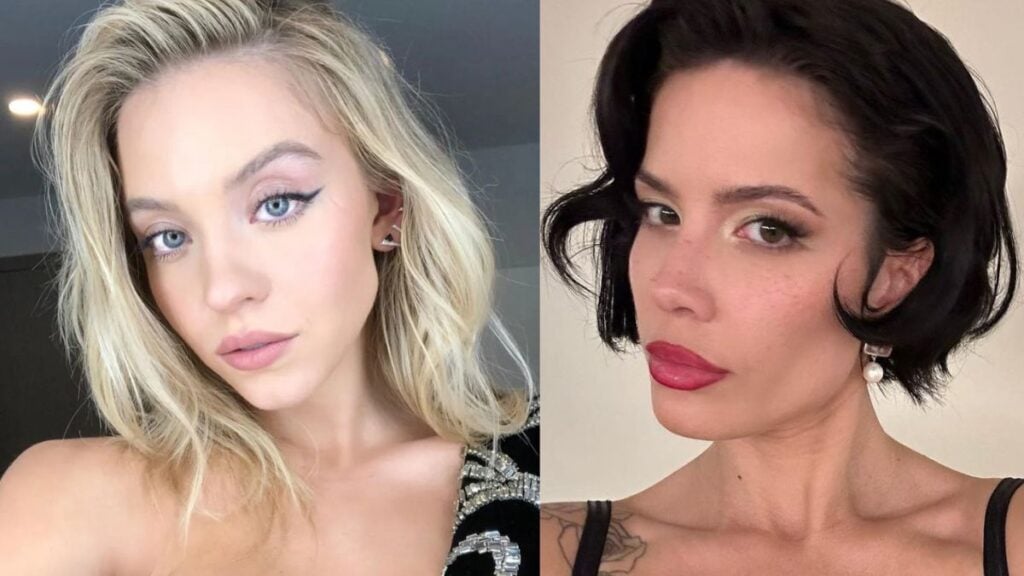 Sydney Sweeney (left) Halsey (right)