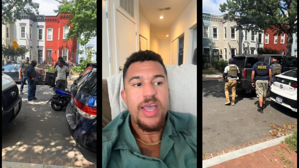 Uber Eats driver ICE