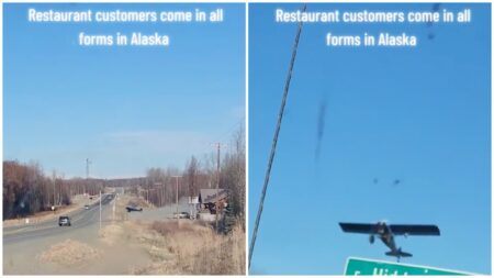 Alaska Customer Leaves Restaurant in Style by Flying Away in a Plane in Viral Clip