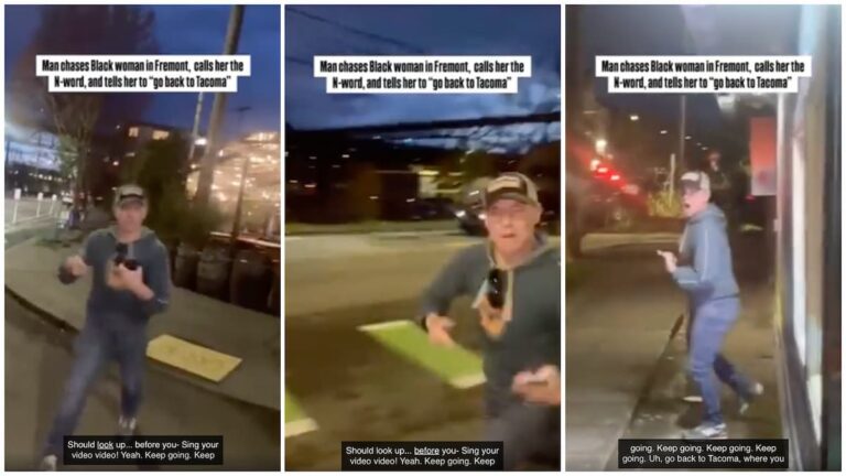 Black Washington Woman Chased and Harassed by Drunk Racist Man, Calls Her the N-Word Multiple Times: ‘Go Back to Tacoma’ Black Washington Woman Chased and Harassed by Drunk Racist Man, Calls Her the N-Word Multiple Times