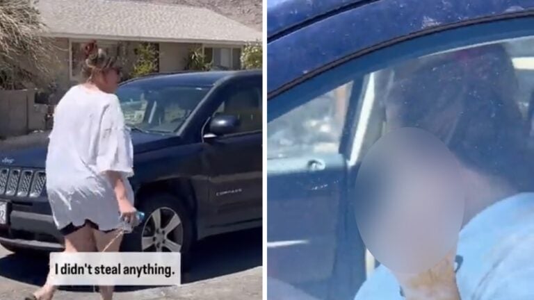 California Karen Steals Balloons from Open House