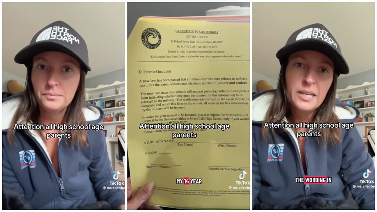 Concerned Massachusetts Mom Receives Letter from School Requesting Student Information for Military Recruiters Due to ‘New Law’: ‘What the F*ck Is This?’