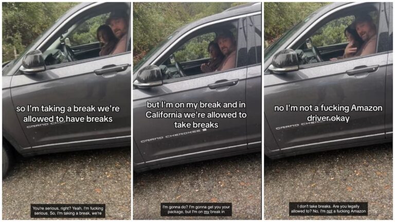 Entitled California Man Berates Amazon Delivery Driver for Taking a Break, Demands His Package, and Mocks His Career Choice