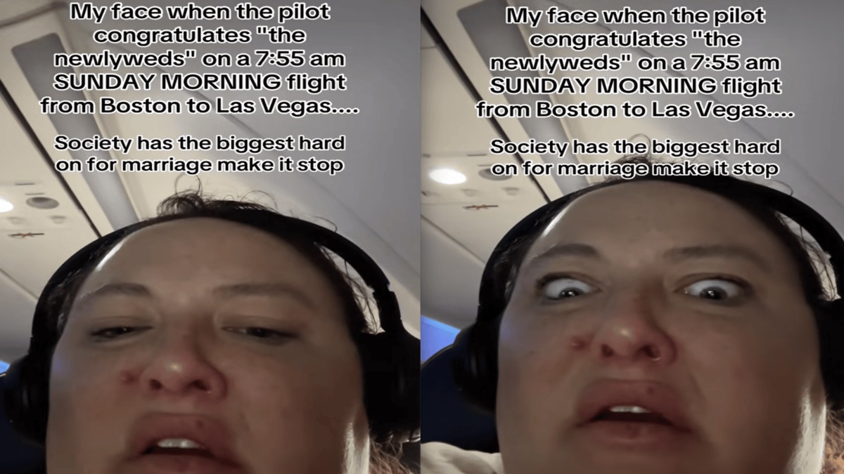 Hateful Woman Disgusted That Pilot Congratulated Two Newlyweds on a Flight to Las Vegas, ‘People Want Someone to Be Committed To’