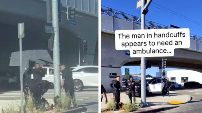 Los Angeles Cops Witness man with seizure