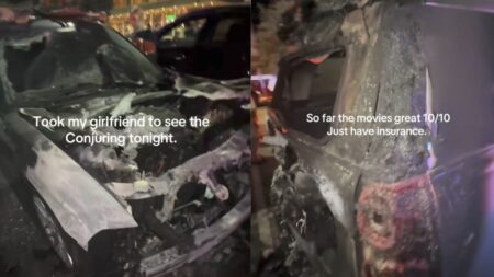 A picture of the Texas man's car.