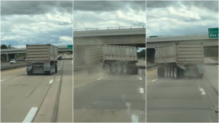 Highway Horror as 26-Wheeler Truck Skids Out of Control in Michigan, What Happened Next was Unbelievable: ‘Give Him Whatever Lane He Wants’ Truck spins out in highway in Michigan