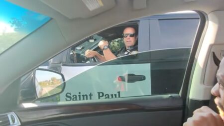 saint paul cop pulls over driver