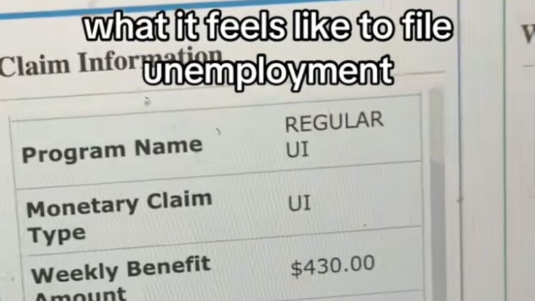 Maryland Resident Claims Unemployment Pay is Too Low to Feed Anyone, “$430 a Week For Doing Nothing? Sounds Like a Pretty Good Deal to Me” TikTok explaining what it feels like to file for unemployment