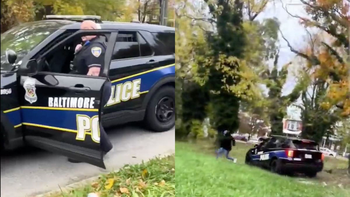 ‘Isn’t This Attempted Murder?’: Reckless Baltimore Cop Nearly Runs Over a Man Before Crashing His Car In a Fit of Rage
