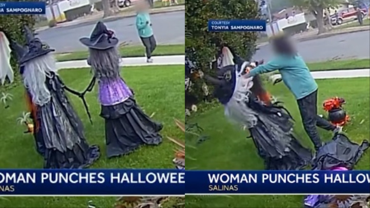 California ‘Halloween Grinch’ Has Unhinged Reaction to Neighbor’s Decorations: ‘She Wasn’t Embarrassed Doing It’