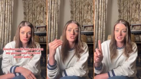 California Woman Claims Southwest Airlines Peed on Her Mother’s Ashes, Asks TikTok For Help: ‘Girl. Attorney. ASAP. This is Wild’ California Woman Claims Southwest Airlines Peed on Her Mother's Ashes, Asks TikTok For Help 'Girl. Attorney. ASAP. This is Wild'