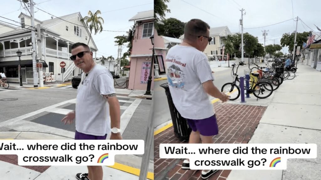 City of Key West, Florida Fights Back with Rainbow Bike Racks After Rainbow Crosswalk Painted Over, ‘Obviously the Priority is to Pay to Paint Over Sidewalks That Hurt People’s Feelings’ City of Key West, Florida Fights Back with Rainbow Bike Racks After Rainbow Crosswalk Painted Over