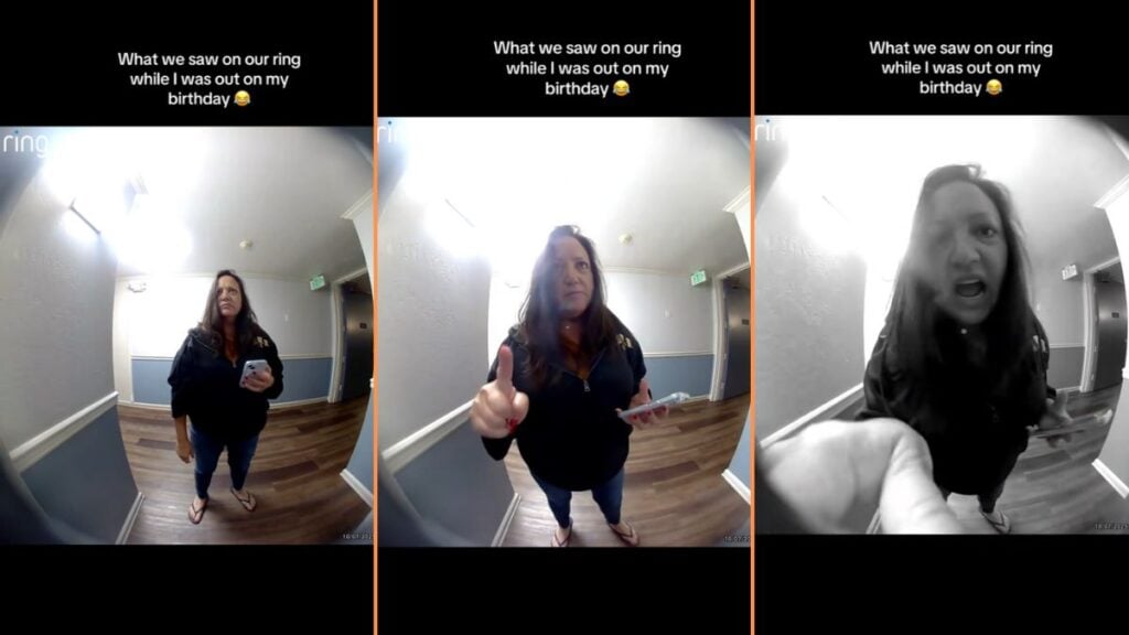 Huntington Beach Karen Tells Neighbors 'You're Going Down' in Strange Doorbell Video 'Oh Yeah, STRAIGHT to the Leasing Office'