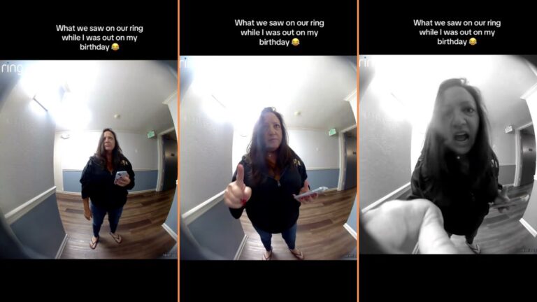 Huntington Beach Karen Tells Neighbors 'You're Going Down' in Strange Doorbell Video 'Oh Yeah, STRAIGHT to the Leasing Office'