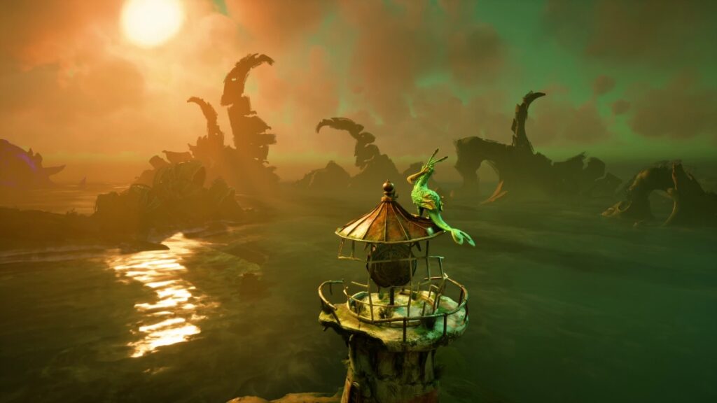 The lighthouse and the seabird