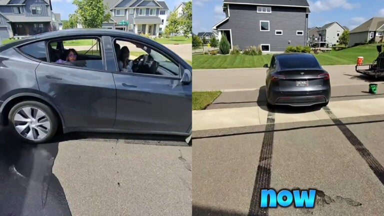 Minnesota Woman Destroys Her Own Driveway After Driving Tesla Across Fresh Sealcoat: ‘Where’s the Common Sense’