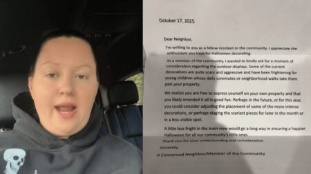 New York Woman Receives Letter About Her Scary Halloween Decorations Scaring Children, Doesn’t Even Live in an HOA, ‘Now You Need a Speaker Playing Scary Sounds as Well’ New York Woman Receives Letter About Her Scary Halloween Decorations Scaring Children, Doesn’t Even Live in an HOA
