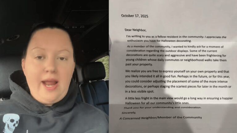 New York Woman Receives Letter About Her Scary Halloween Decorations Scaring Children, Doesn’t Even Live in an HOA, ‘Now You Need a Speaker Playing Scary Sounds as Well’ New York Woman Receives Letter About Her Scary Halloween Decorations Scaring Children, Doesn’t Even Live in an HOA