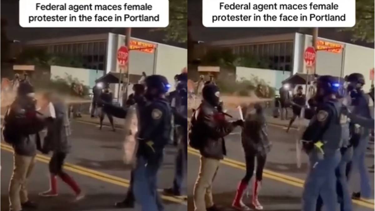 Unhinged Federal Agent BLASTS Woman with Mace Outside Oregon ICE Facility: ‘We Did Nothing’