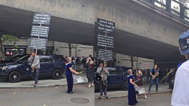 Seattle Band Drowns Out Street Preacher Outside Mariners Game With Careless Whisper Performance: ‘The Guy Is Obnoxious’ Seattle Band Drowns Out Street Preacher Outside Mariners Game With Careless Whisper Performance: ‘The Guy Is Obnoxious’