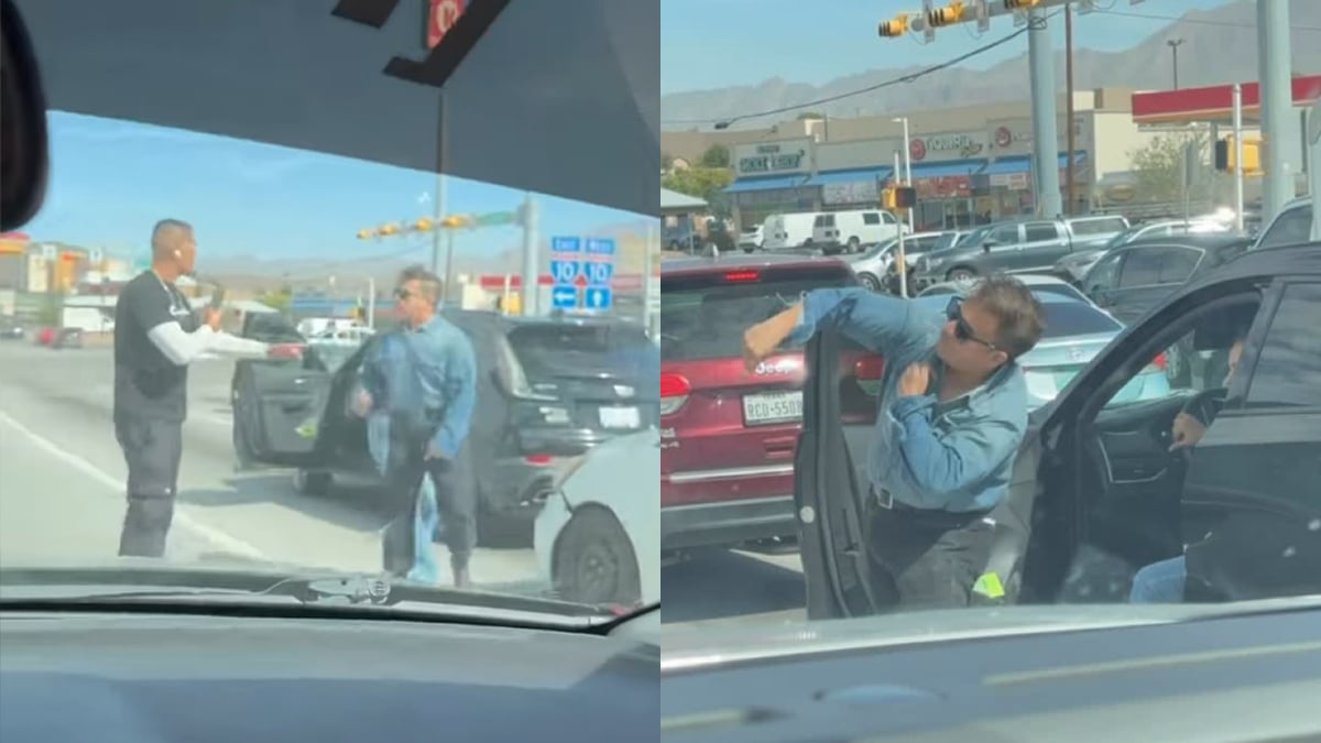 Texas Road Rage Meltdown Man Opens Woman’s Car Door Throws Her Phone and Steals Cash on Desert Boulevard: ‘Tiny Guy’s Angry Issues’