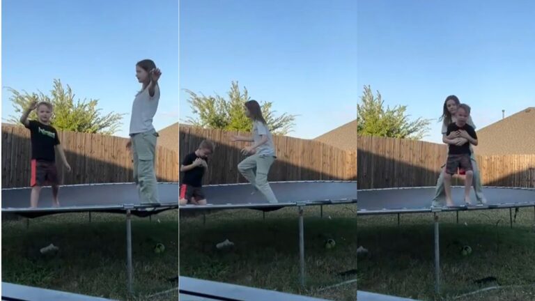 Texas Girl Jumps in To Save Brother From Choking on Candy During Trampoline Play: ‘Her Quick Thinking May Have Saved His Life’