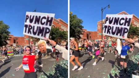 Trump Piñata Chicago Marathon