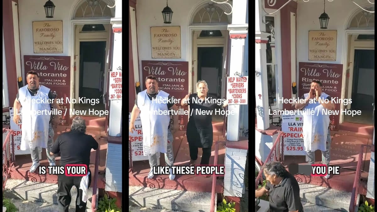 Restaurant Worker in New Hope, Pennsylvania, Goes on Anti-Liberal Rant Outside Villa Vito: ‘There Goes His Business Down the Drain’