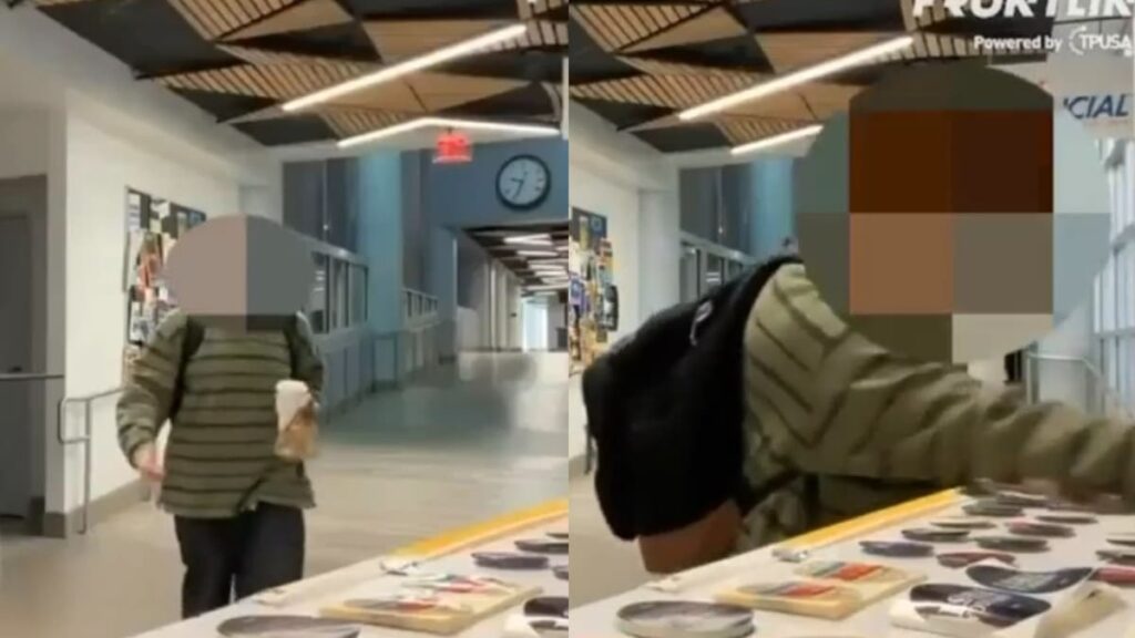 Shameless Arizona Student Destroys Charlie Kirk’s Turning Point Propaganda Table: ‘Just Sharing His Opinion’ A picture of the Arizona student.