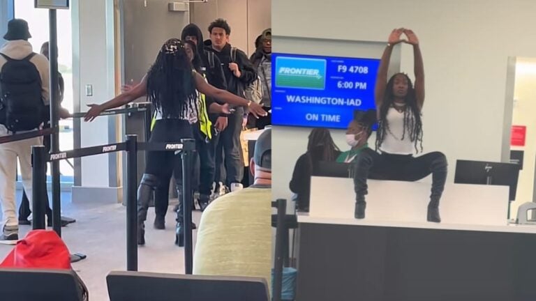 Deranged Atlanta Woman Loses It Inside Airport After Stepping Off Plane Claiming That She Is a Witch: ‘BRING BACK SHAME’ A picture of the deranged Atlanta woman.