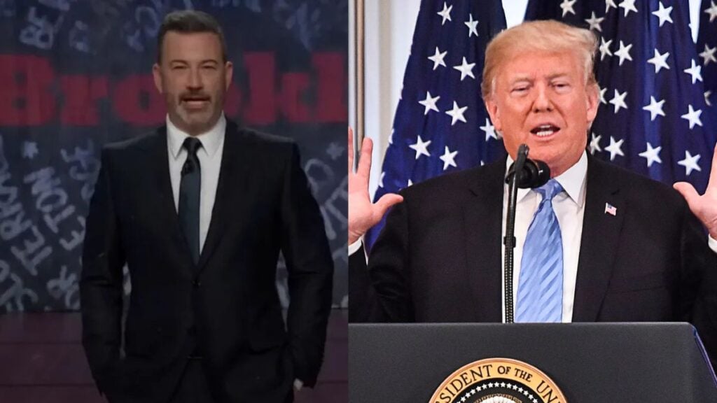 Jimmy Kimmel Roasts Donald Trump For Being ‘So Fat He Broke Escalator’: Calls Him ‘Pillsbury Dough President’ Jimmy Kimmel (left) Donald Trump (right)