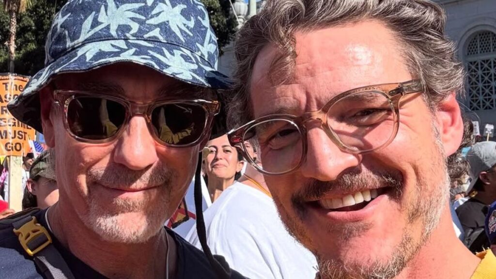 Pedro Pascal at No Kings protest