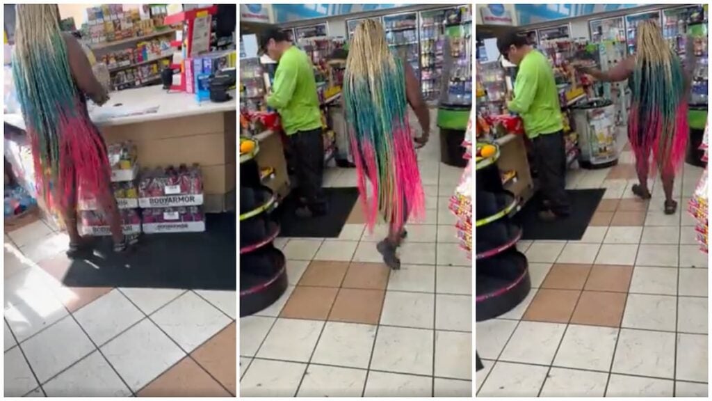 California Woman With Rainbow Braids Caught on Video Going on Racist Rant Inside AMPM Store: ‘I’m Black in America, I Never Be Racist’ California racist woman in AMPM store