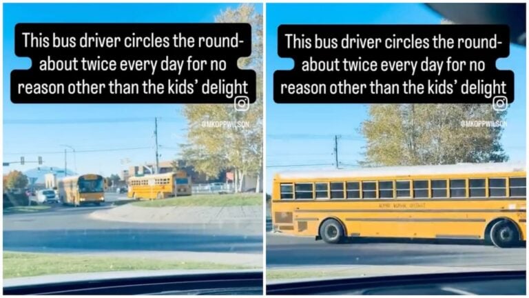 Utah School Bus Driver Circles Roundabout Twice to Delight Students in Viral Video: ‘Super Wholesome’ Utah School Bus Driver Drives Around Roundabout Twice to Make Kids Happy