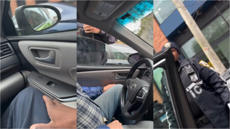 Taxi driver runs from police